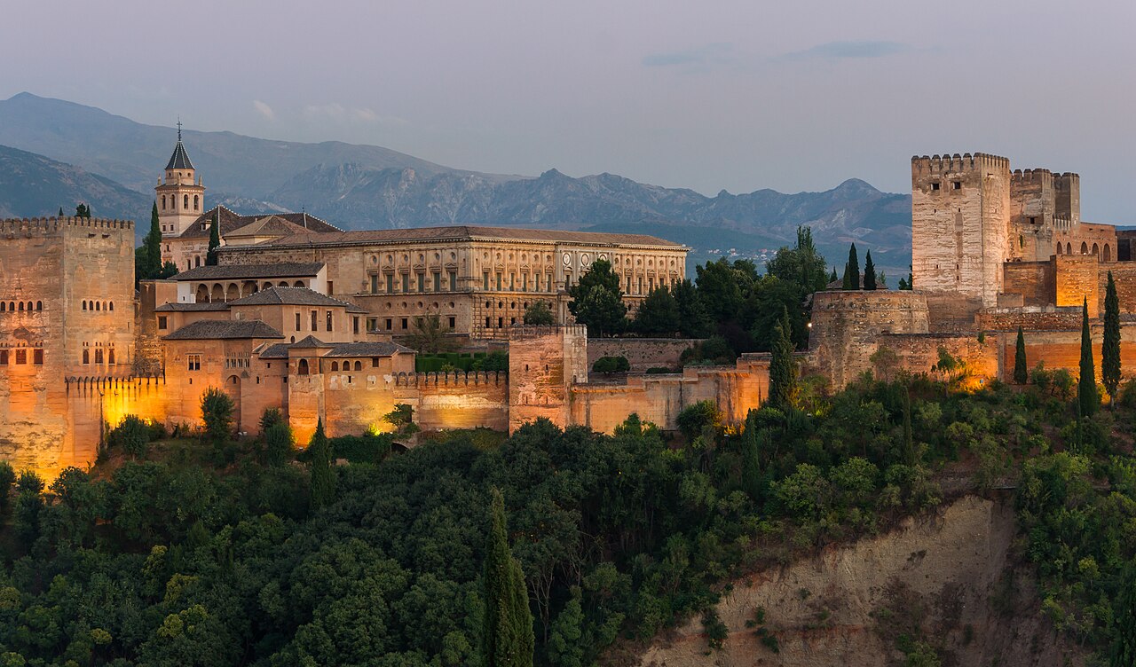 1280px Dusk Charles V Palace Alhambra Granada Andalusia Spain
